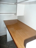 builtin desk and shelves