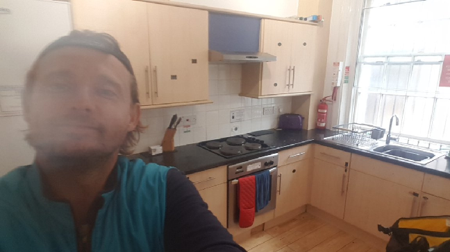 This is the kitchen inside the hostel.