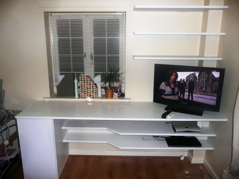 office desk and storage