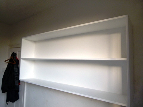 fitted alcove bookcases