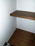 chunky walnut shelves