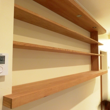 walnut shelving