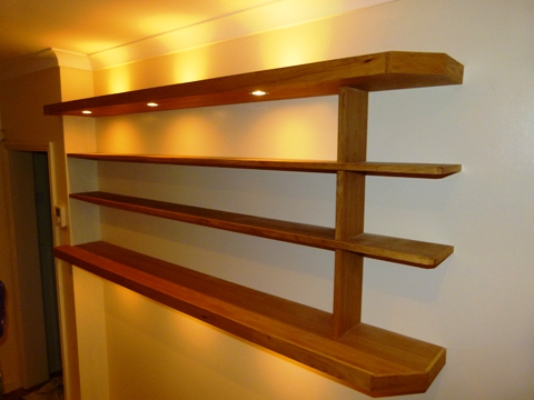 walnut shelving