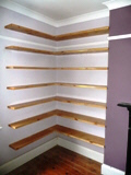 Made to measure pine shelves